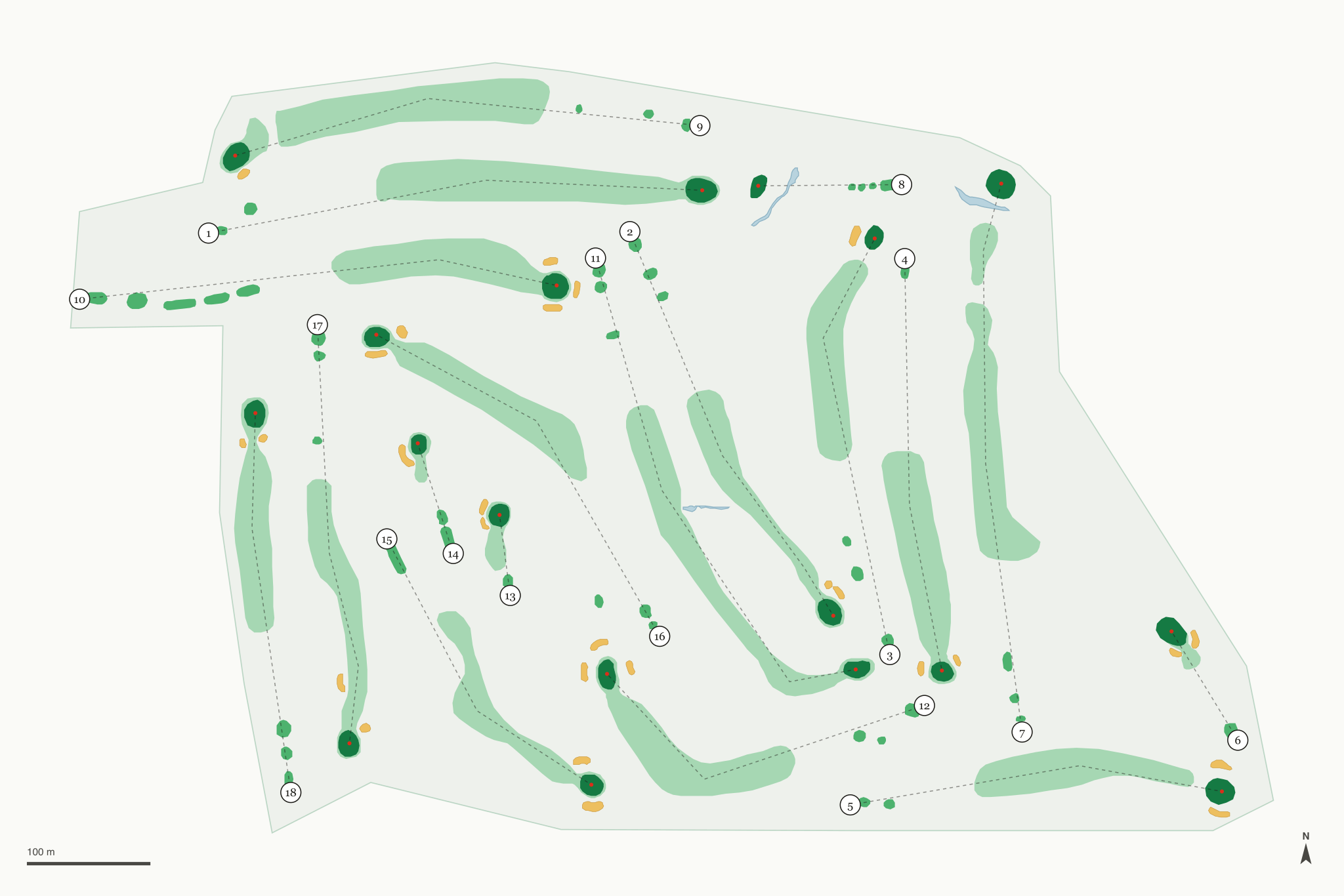 Map of Victor Hills East Golf Club