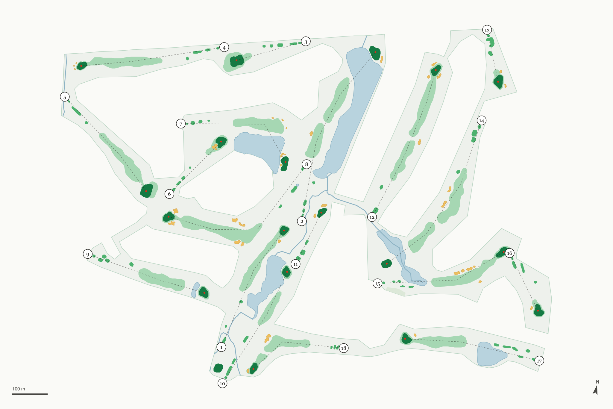 Map of Whitmoor Country Club