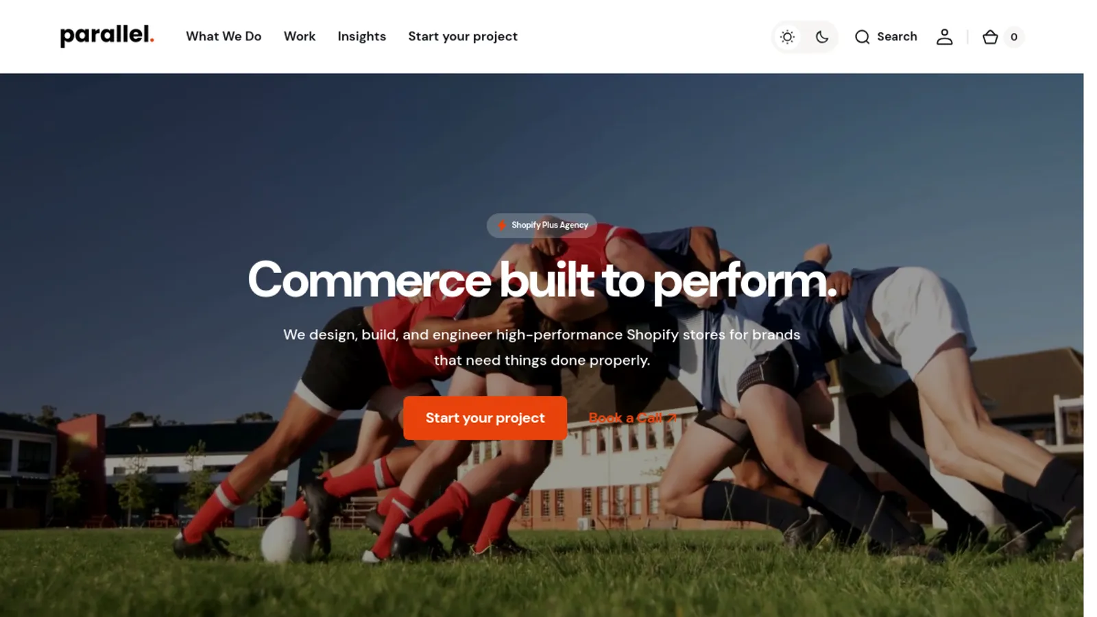 Screenshot of the Parallel Commerce Limited homepage