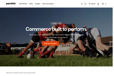 Screenshot of the Parallel Commerce Limited homepage