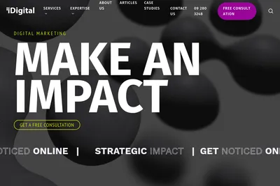 Screenshot of the iDigital Ltd homepage