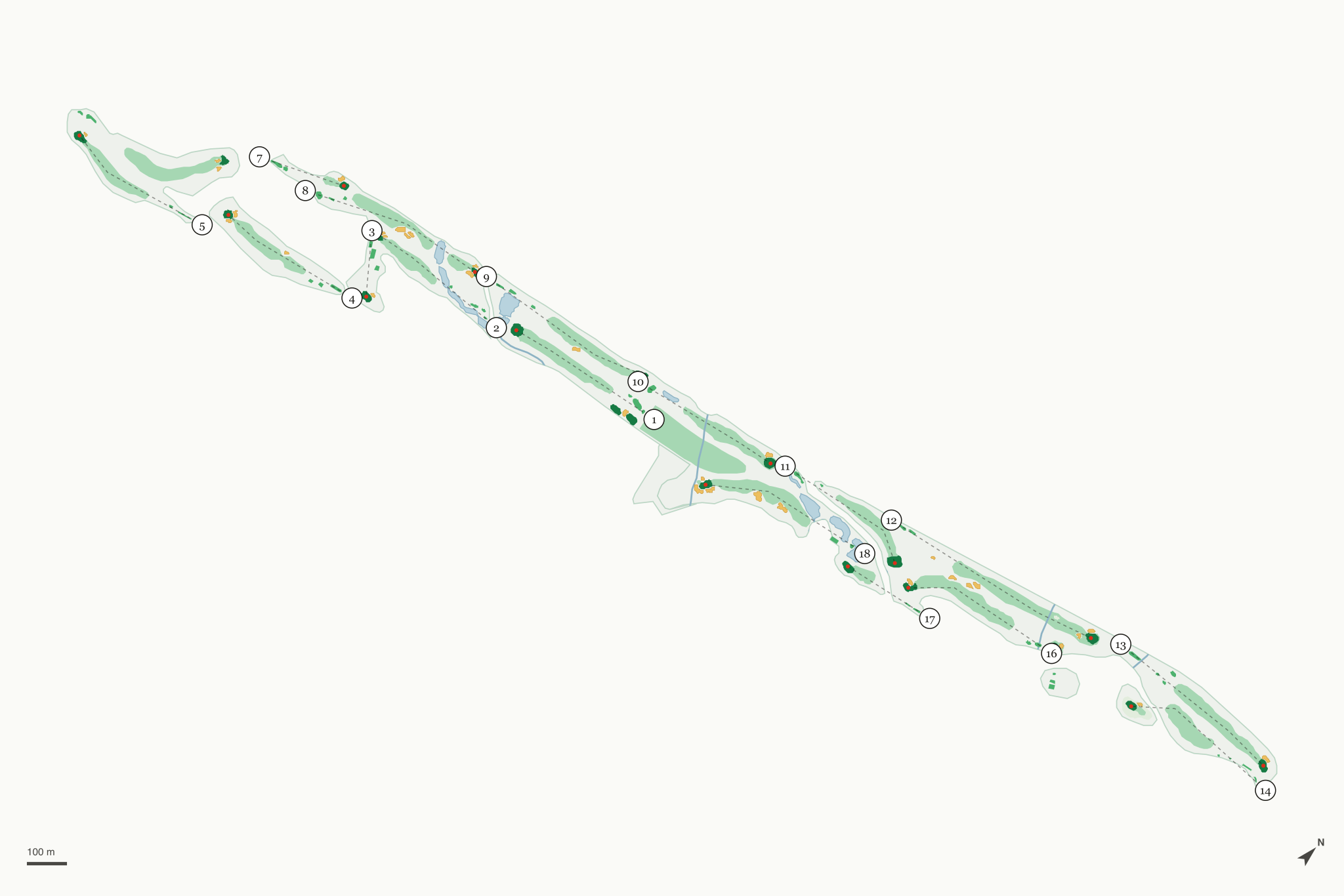Map of Vail Golf Club
