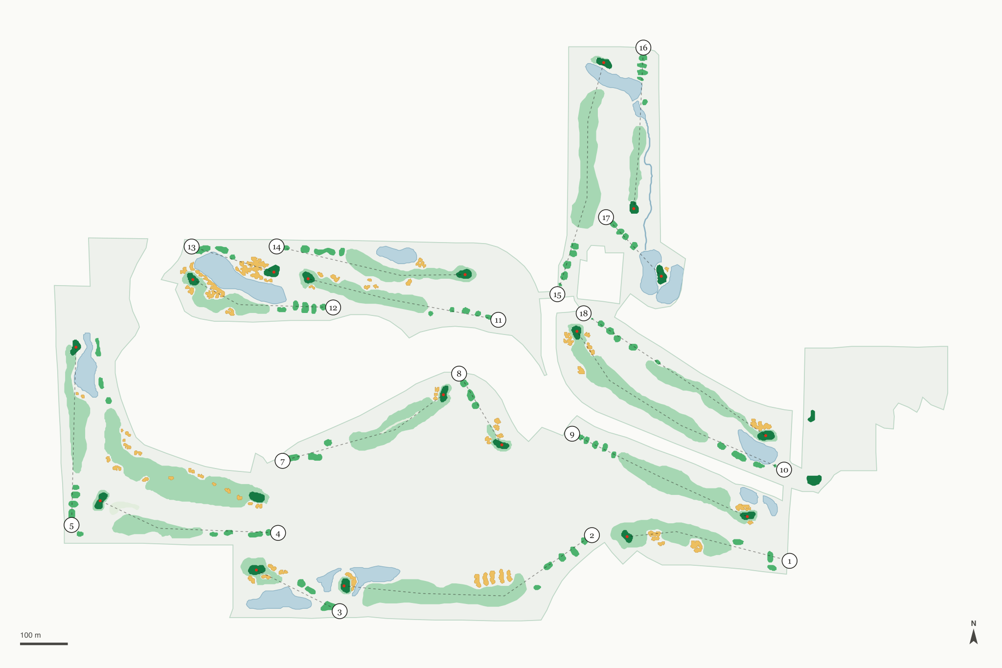 Map of Foxford Hills Golf Club