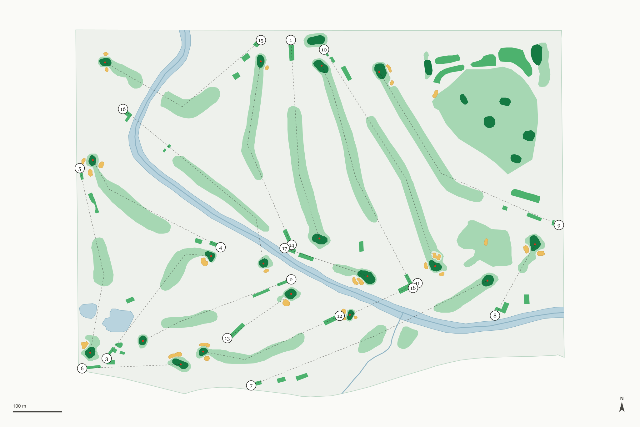 Map of Veenker Memorial Golf Course
