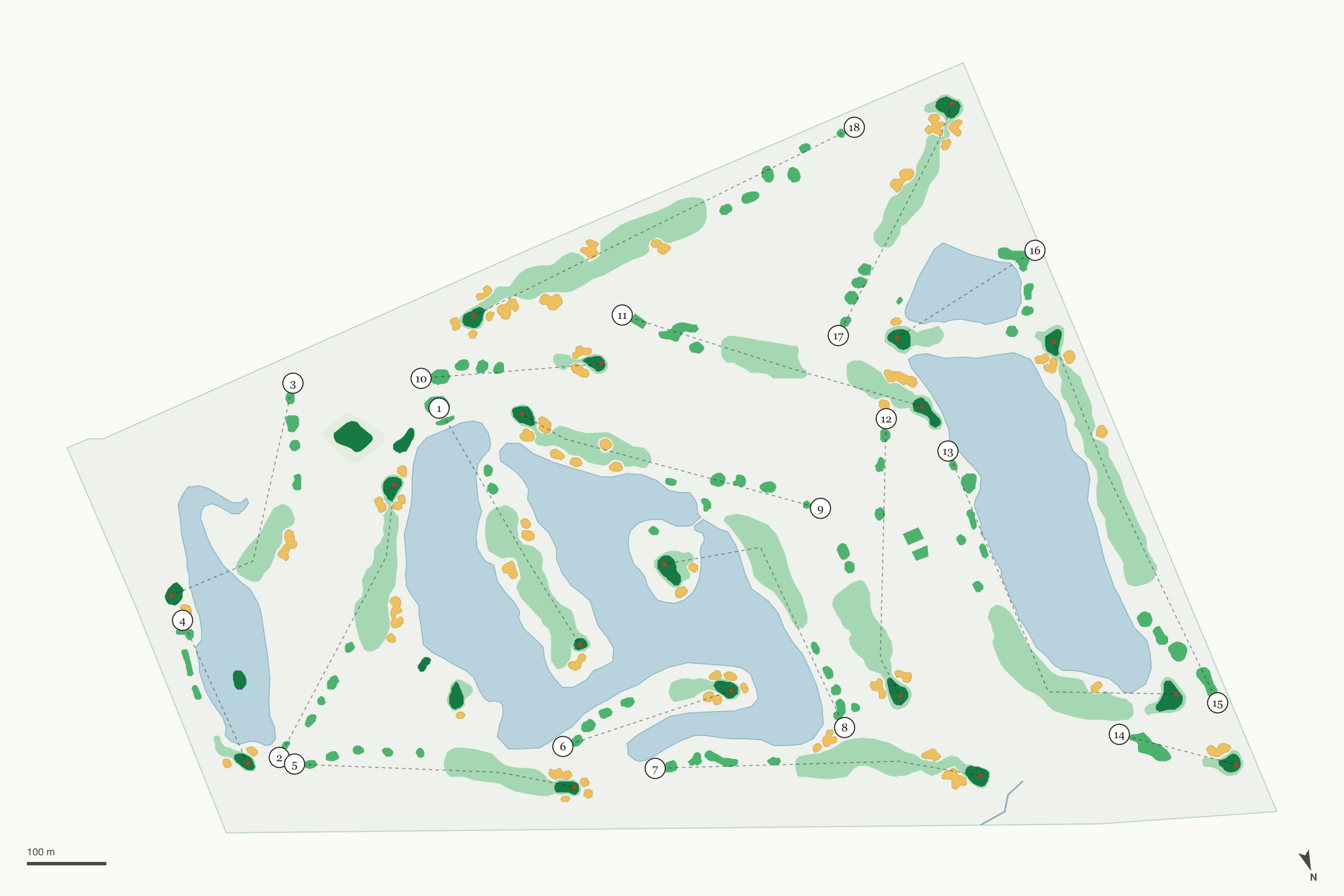 Map of Solitude Links Golf Course