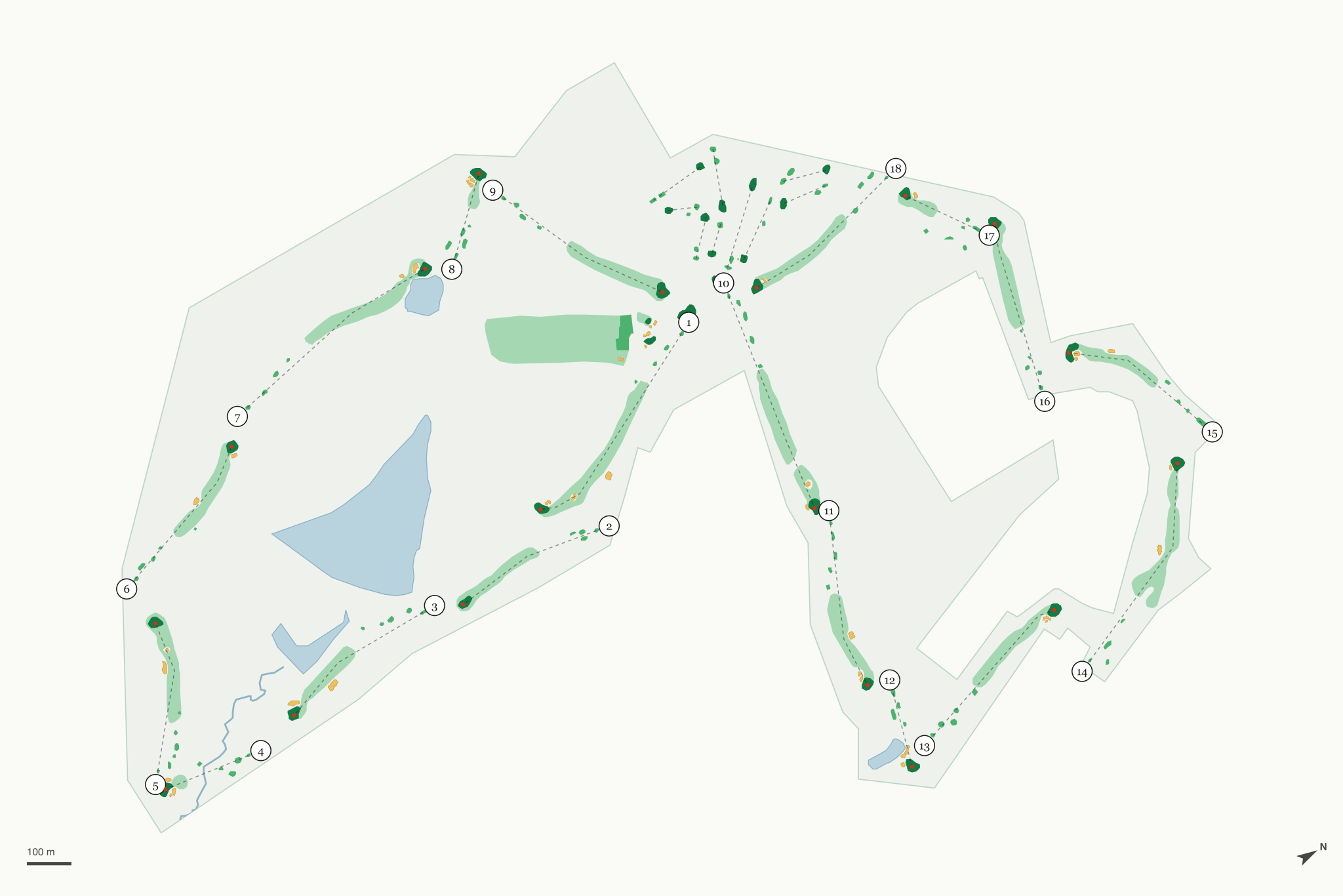 Map of Bell Nob Golf Course