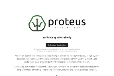 Screenshot of the Proteus Digital Lab, LLC homepage