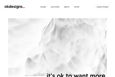 Screenshot of the okdesigns GmbH homepage