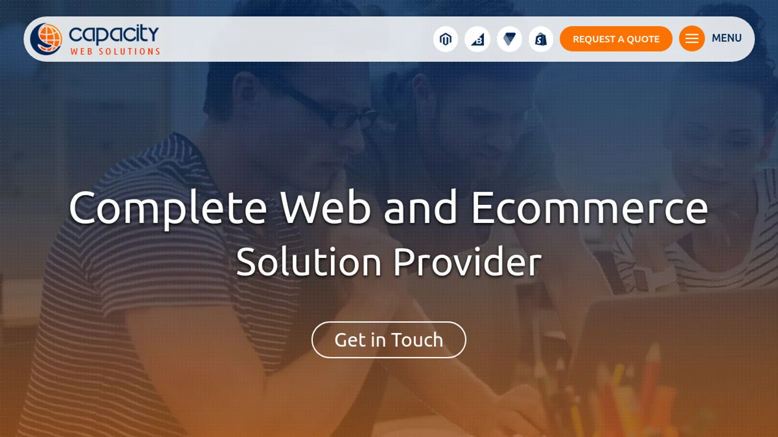 Screenshot of the Capacity Web Solutions Pvt Ltd. homepage
