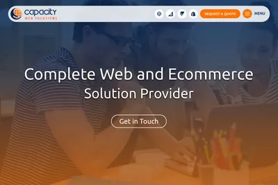 Screenshot of the Capacity Web Solutions Pvt Ltd. homepage