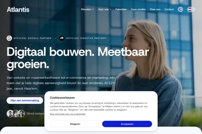 Screenshot of the Atlantis eCommerce homepage