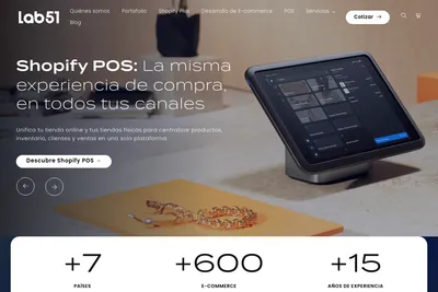 Screenshot of the Lab51 homepage