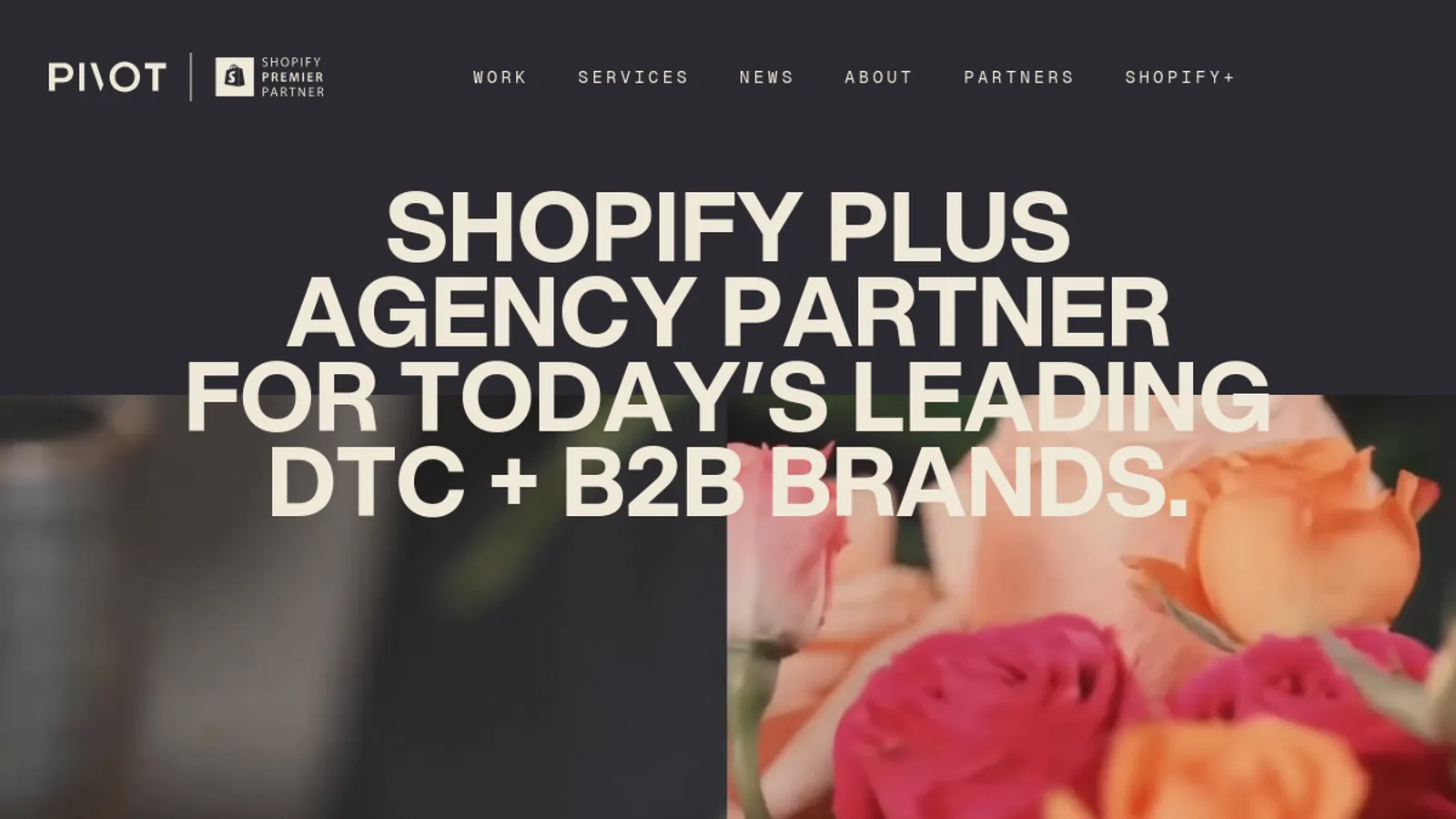 Screenshot of the PIVOT homepage