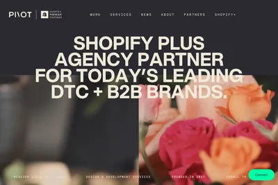 Screenshot of the PIVOT homepage