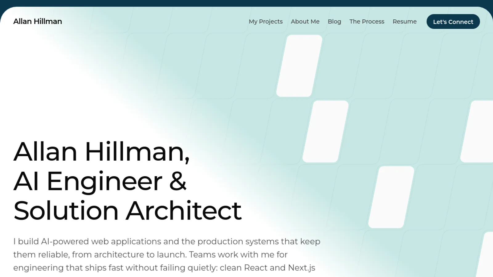 Screenshot of the Allan's Web Work LLC homepage