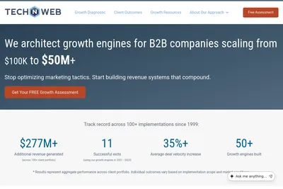 Screenshot of the TechNWeb, Inc. homepage