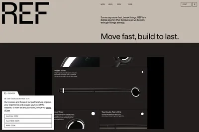 Screenshot of the REF Digital homepage