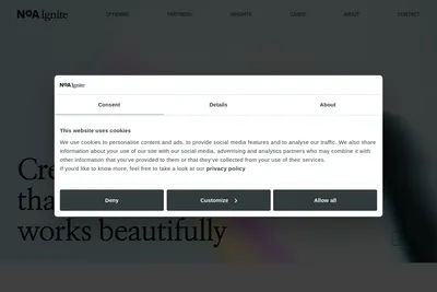 Screenshot of the Noa Ignite Poland homepage