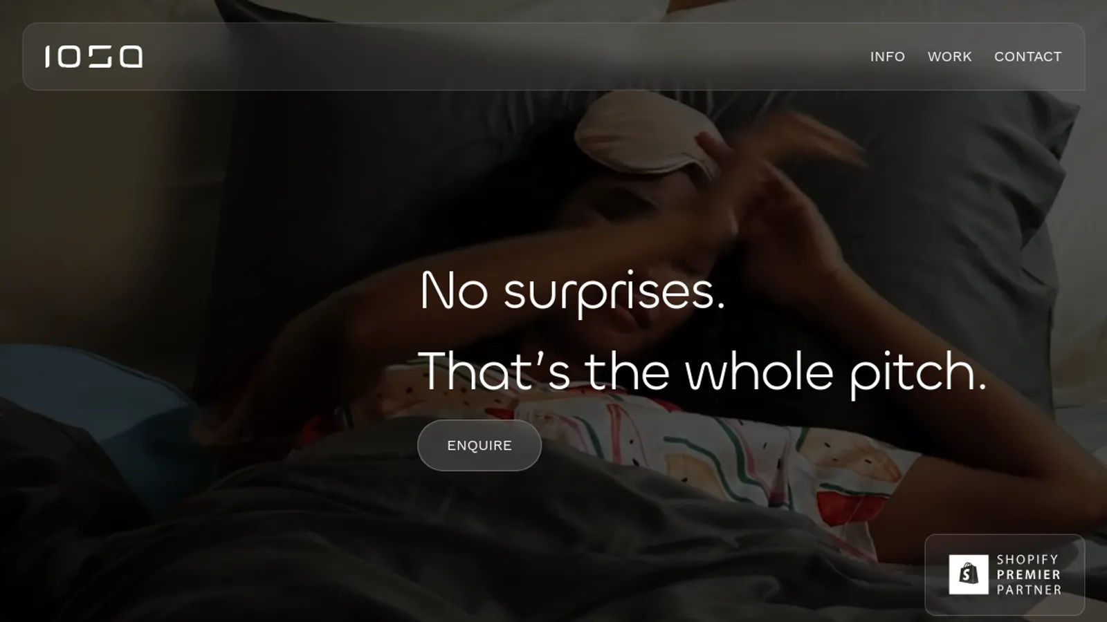 Screenshot of the 10SQ homepage