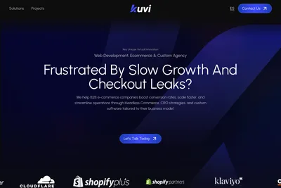Screenshot of the Key Unique Virtual Innovation homepage
