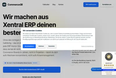 Screenshot of the founderlab GmbH homepage