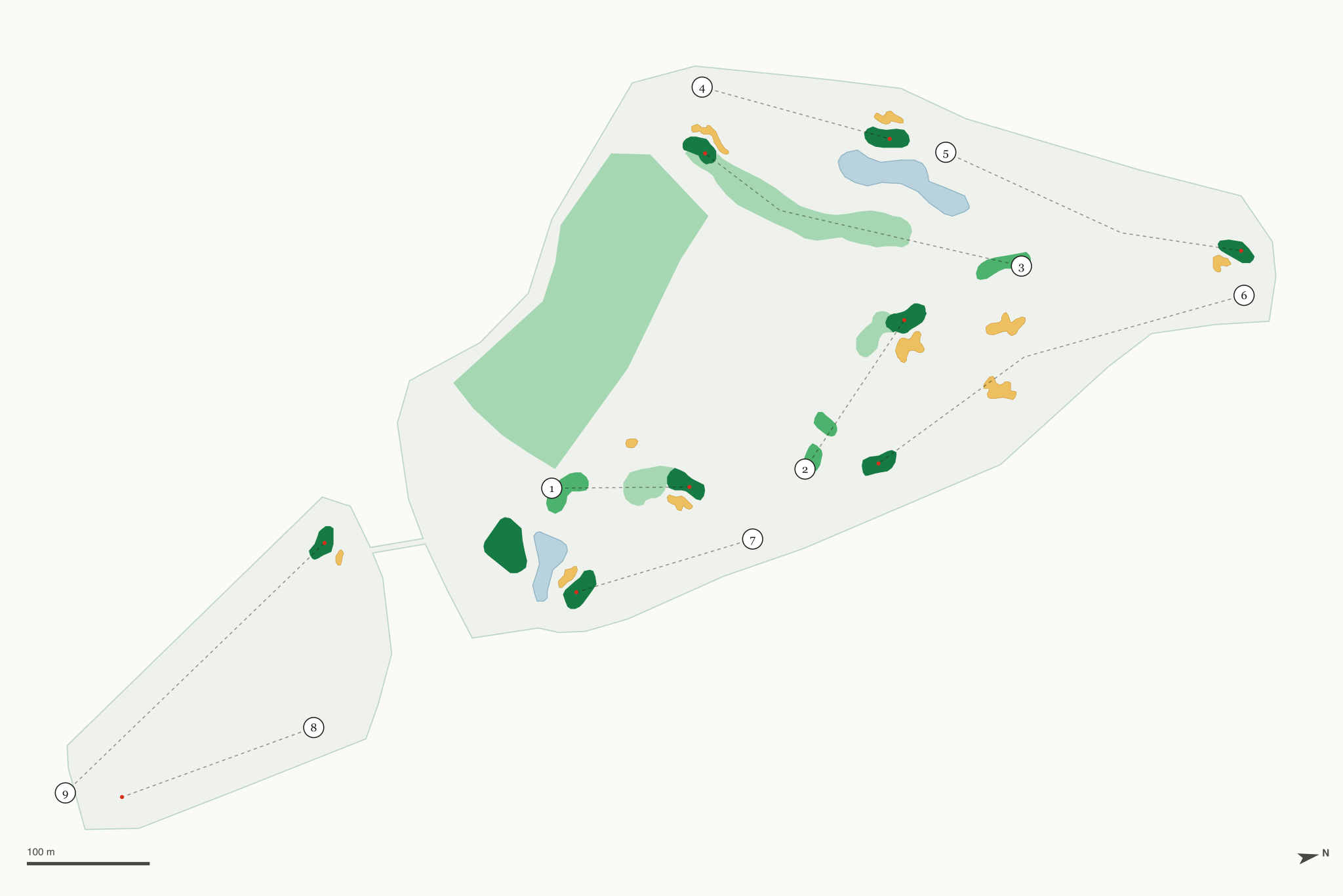 Map of Glen Lake Golf Course