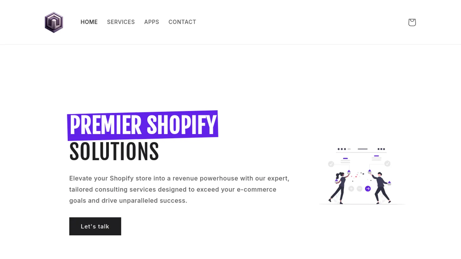 Screenshot of the Kaleido homepage