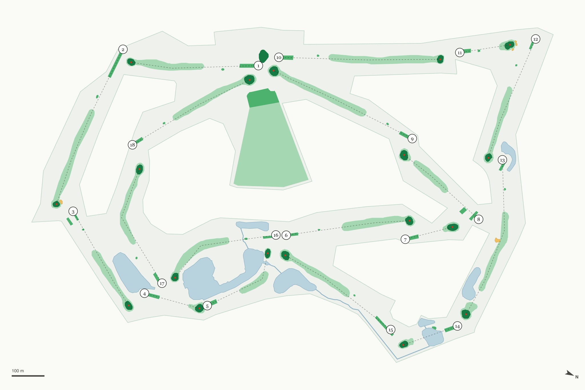 Map of Lake Hills Golf Course