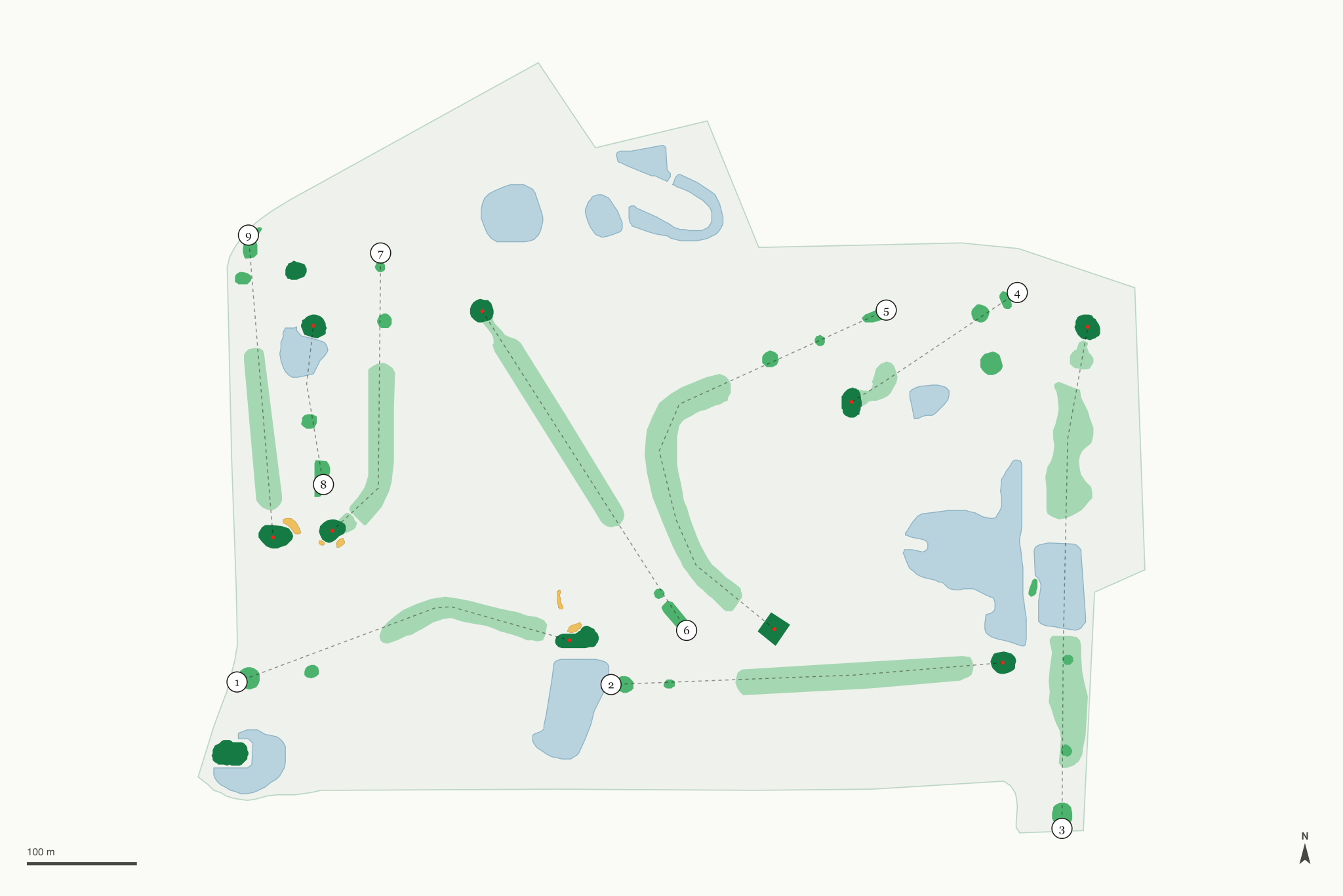 Map of Millstone Hills Golf Course