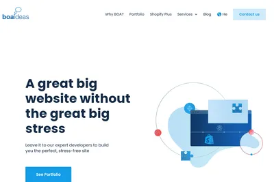 Screenshot of the BOA Ideas homepage