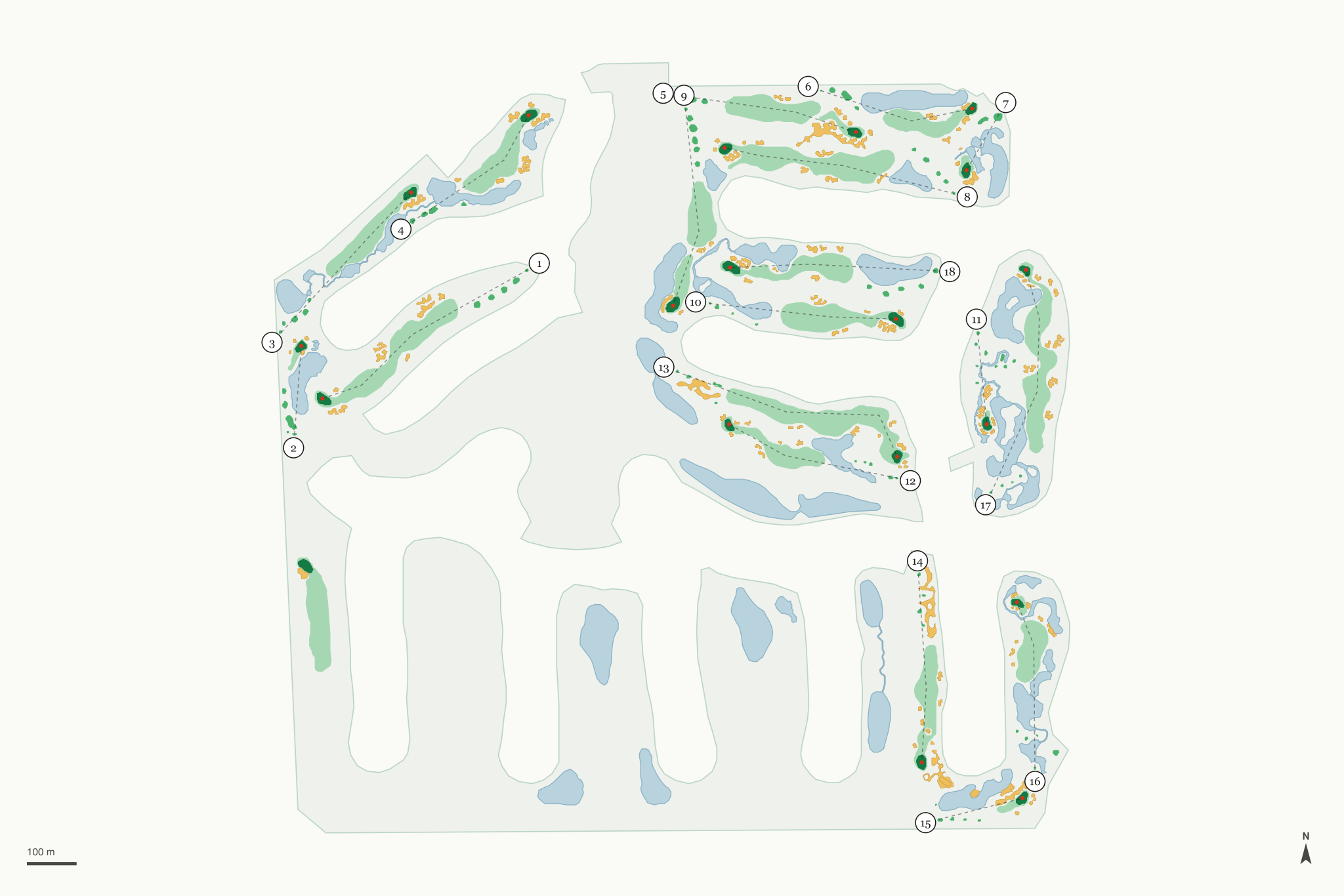 Map of Hideaway Golf Club