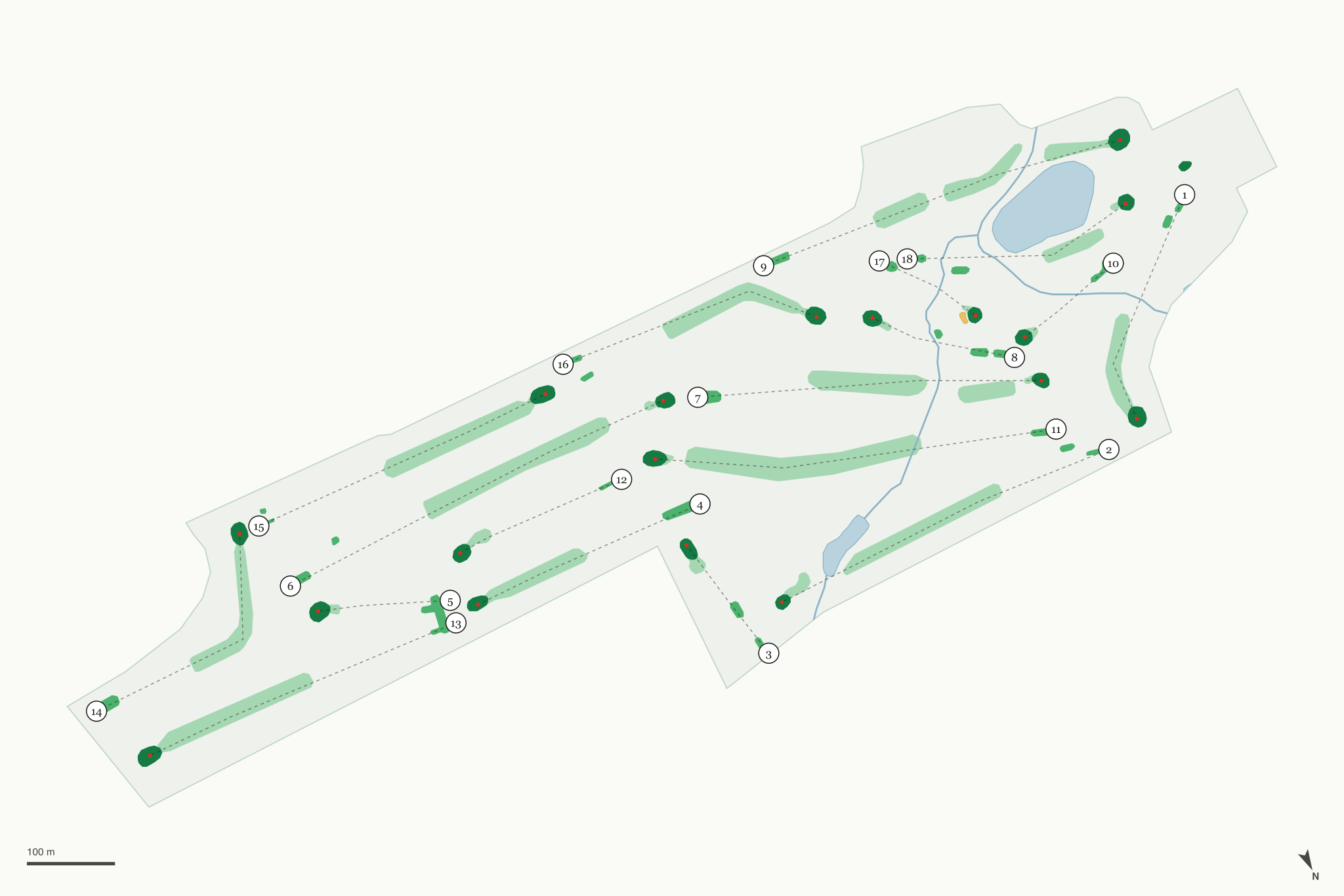 Map of Pine Brook Golf Links