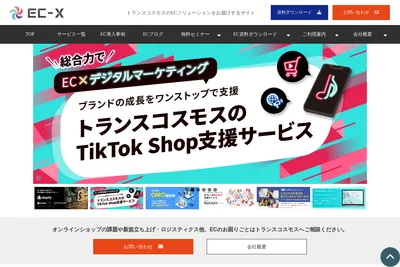 Screenshot of the トランスコスモス株式会社 homepage