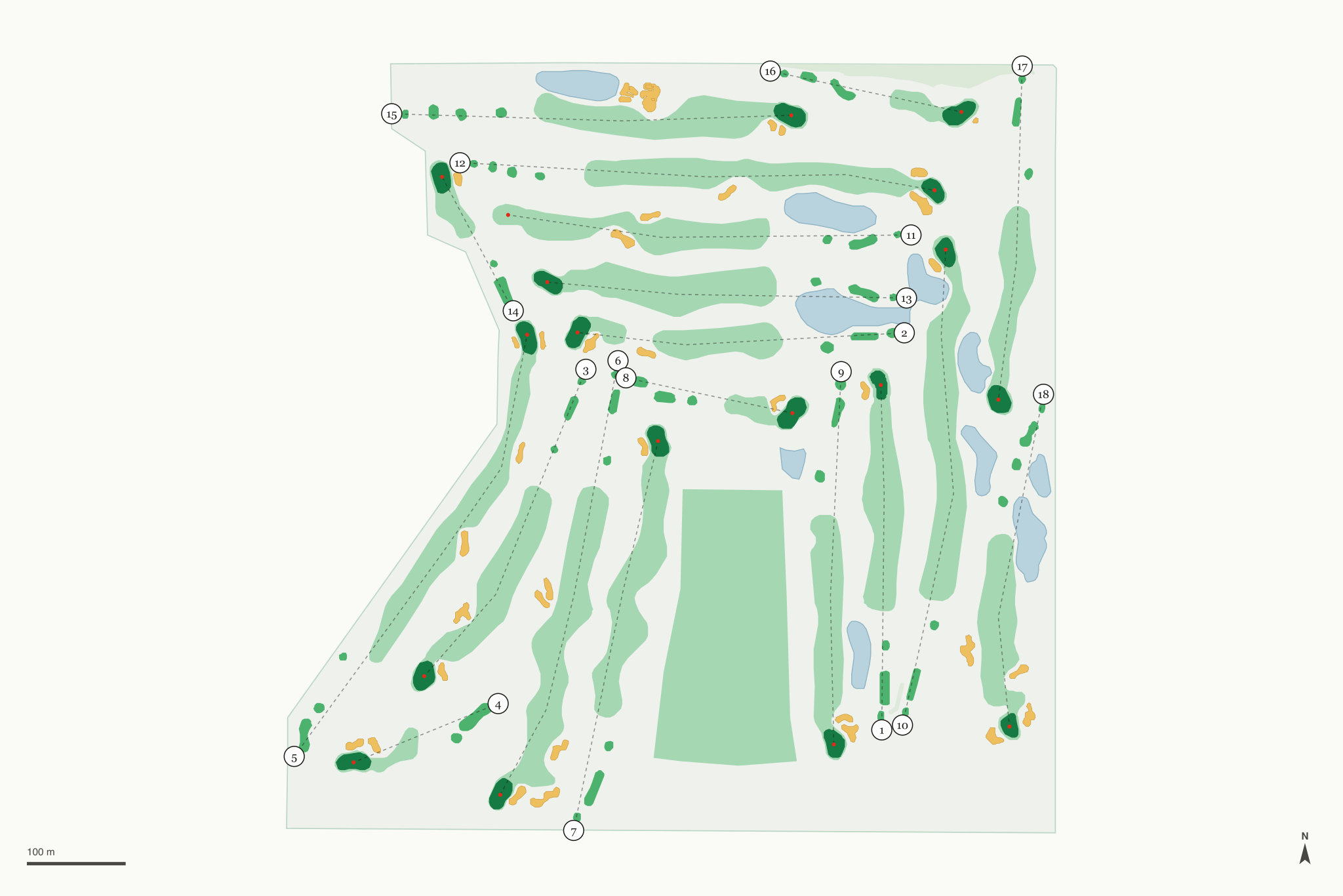 Map of Highland National Golf Course