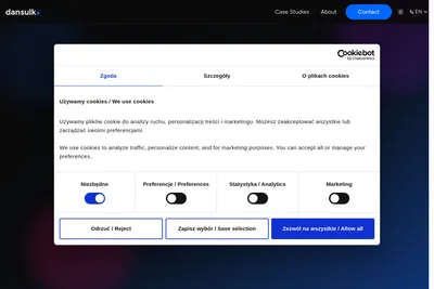 Screenshot of the Daniel Sulkowski homepage