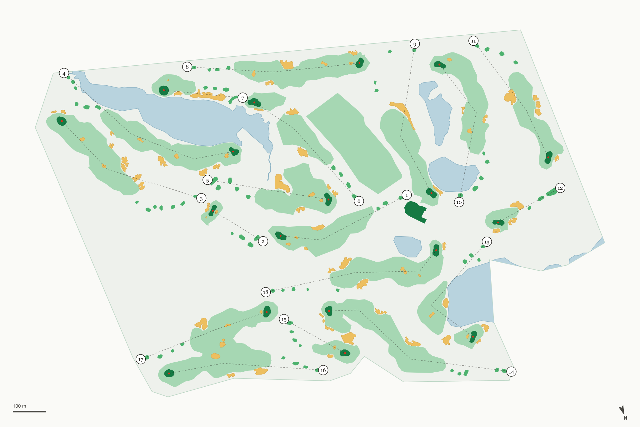 Map of Rochelle Ranch Golf Course
