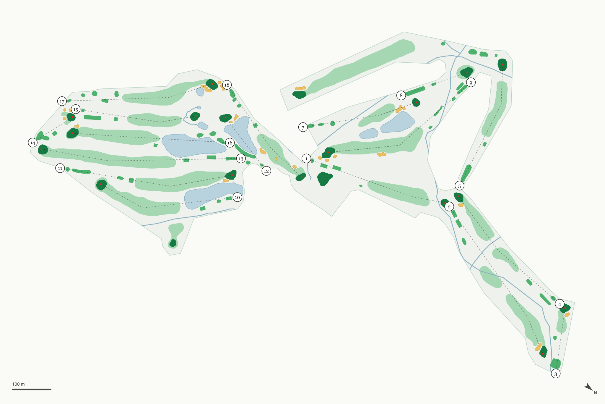 Map of Tiara Rado Golf Course