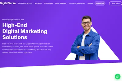 Screenshot of the Digital Versa homepage