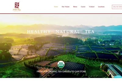 HNTea Organic Tea House - Irvine website homepage