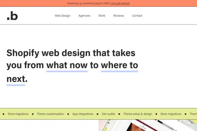 Screenshot of the Point B homepage