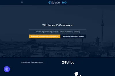 Screenshot of the Solution 360 GmbH homepage