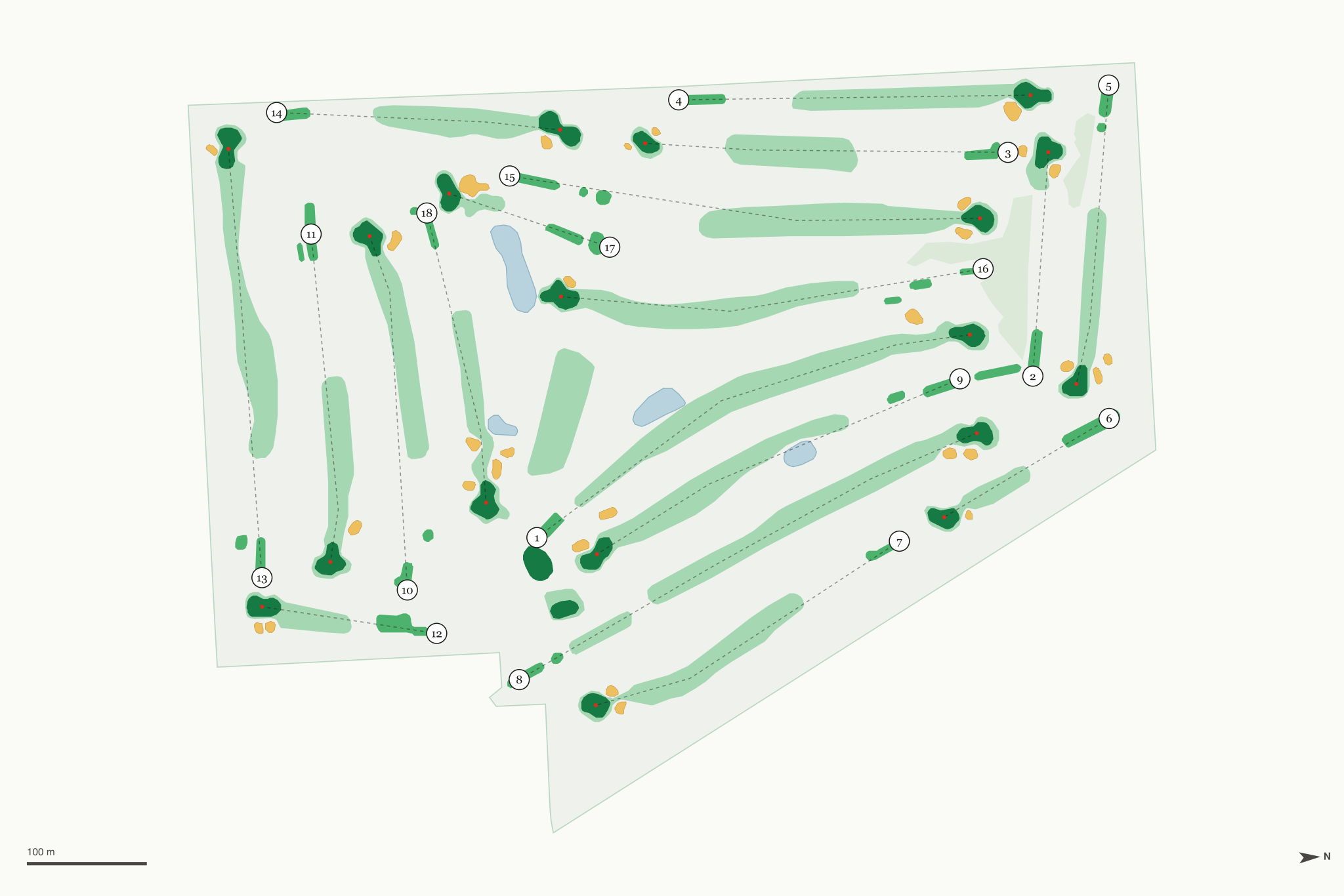 Map of Madrona Links Golf Course