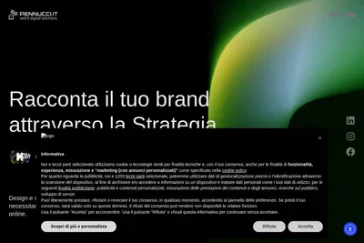 Screenshot of the Pennucci.it homepage