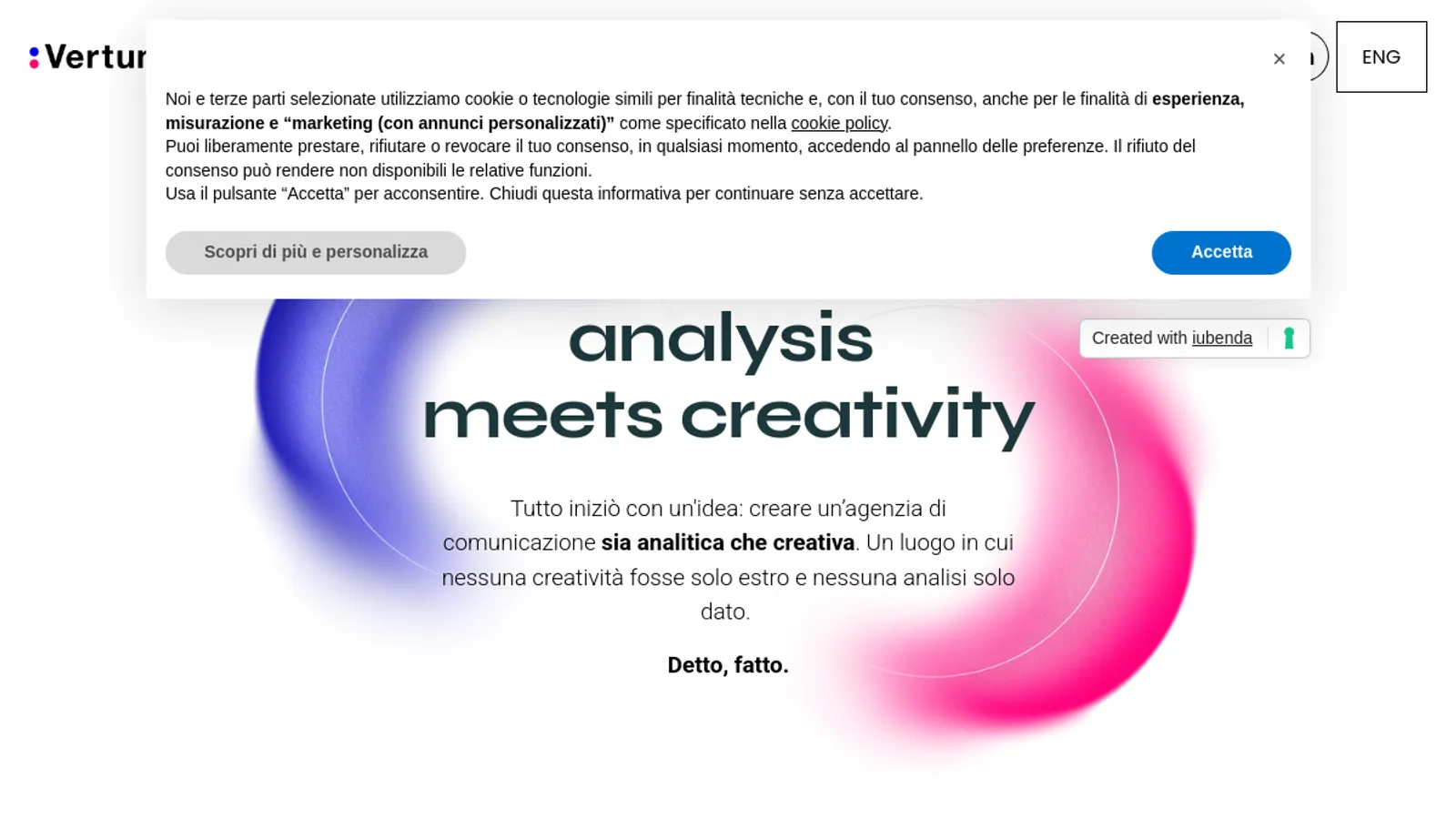 Screenshot of the Marco Capace homepage