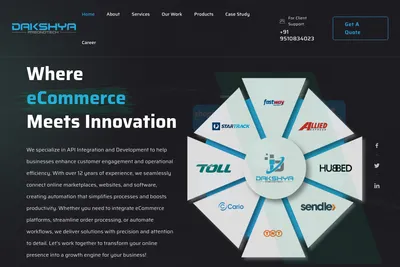 Screenshot of the Dakshya Freondtech homepage