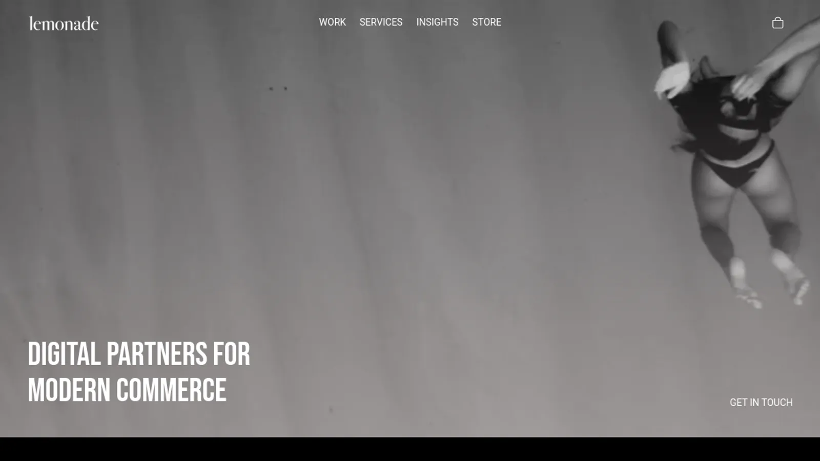 Screenshot of the Lemonade Creative homepage