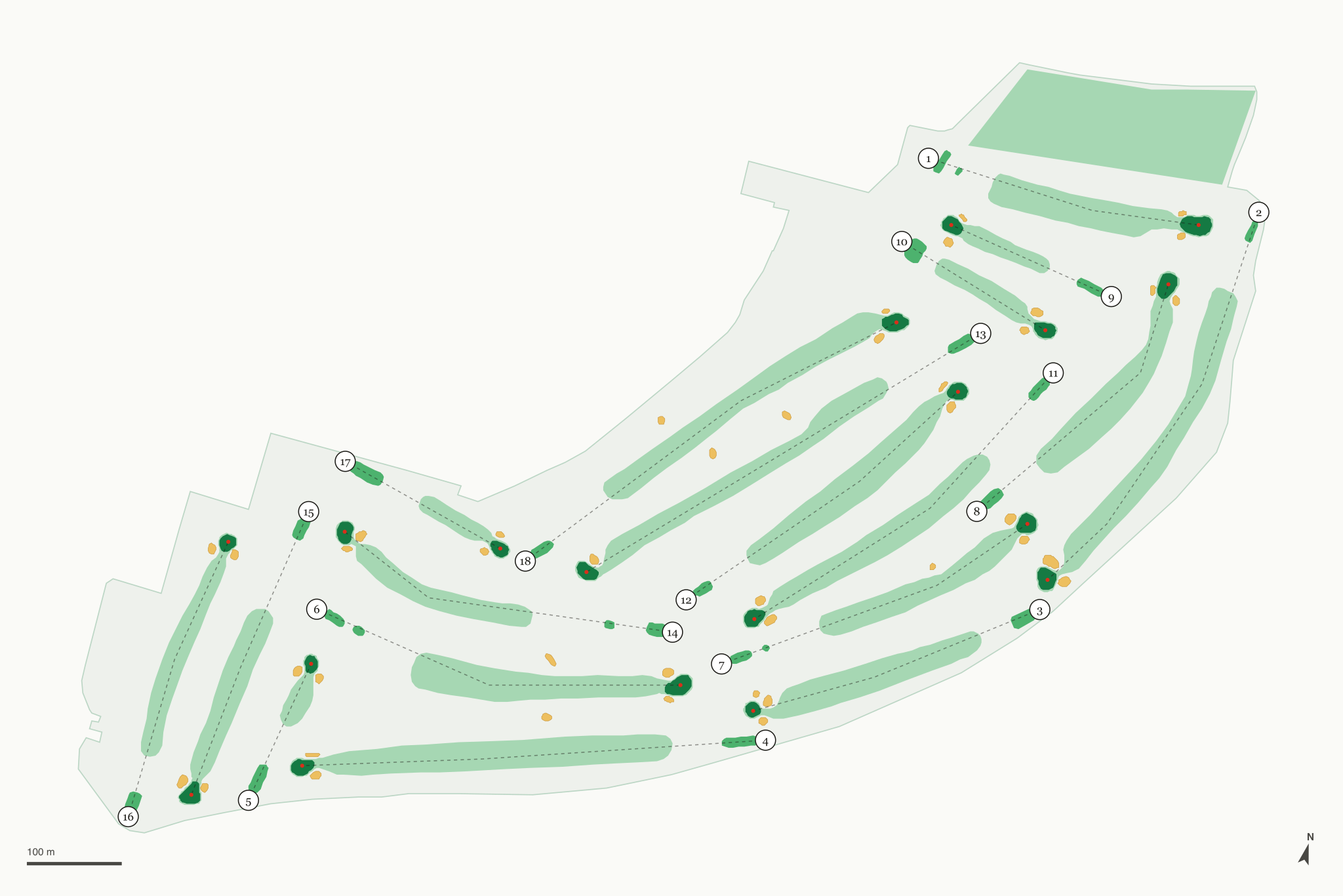 Map of Dryden Park Golf Course