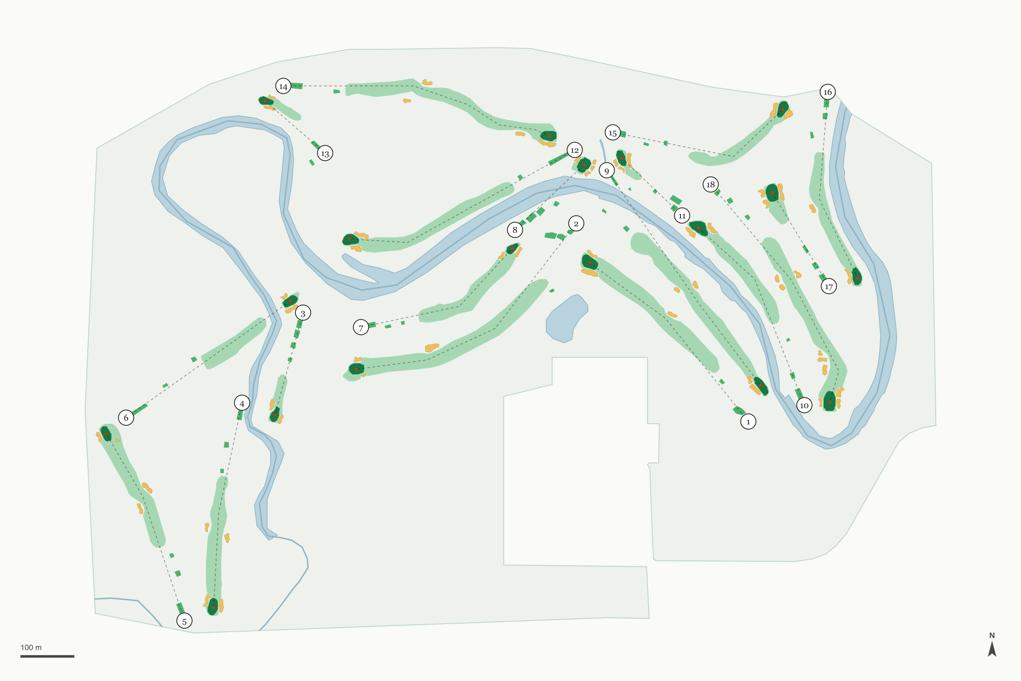 Map of Oneida Golf Club