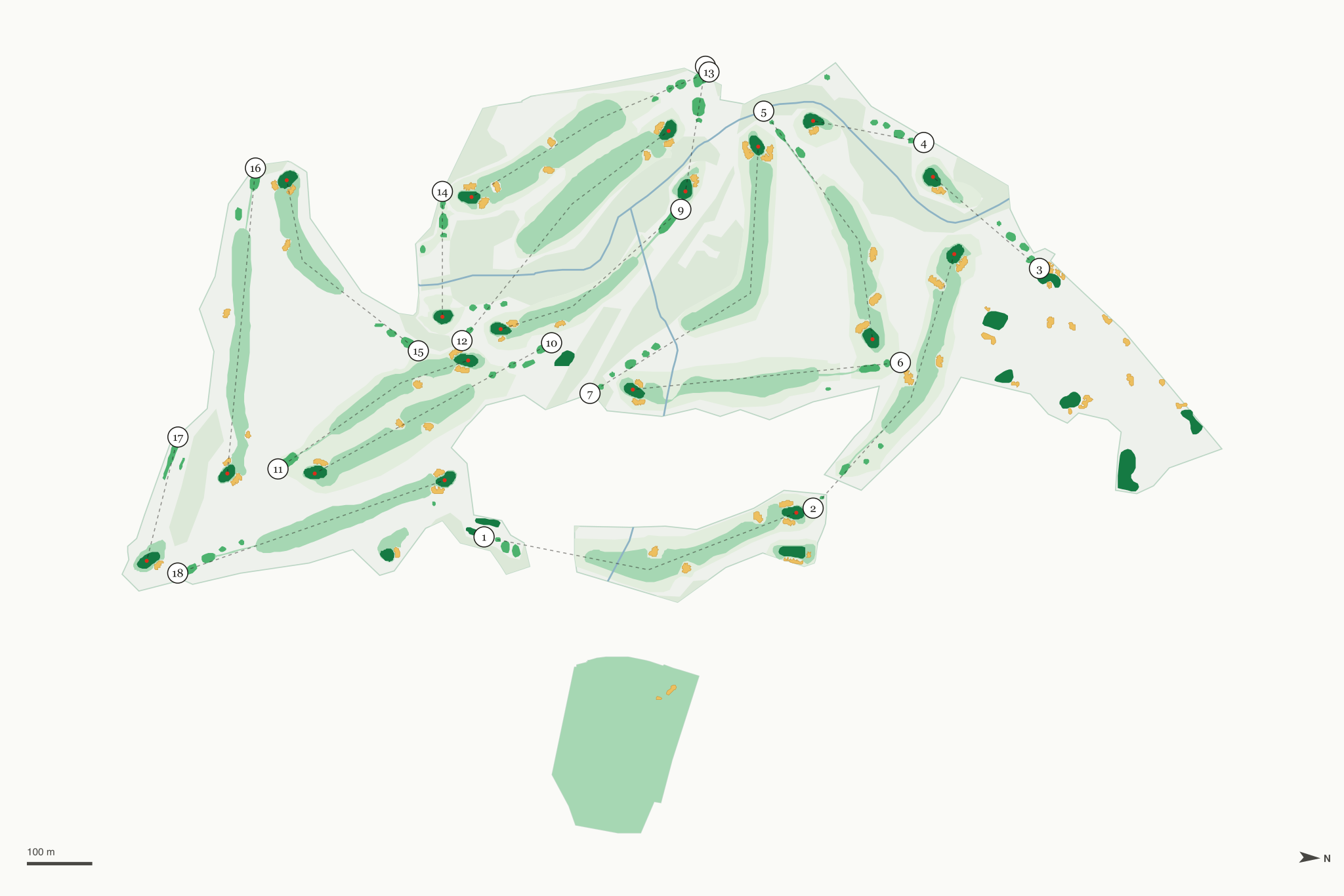 Map of Stanford Golf Course