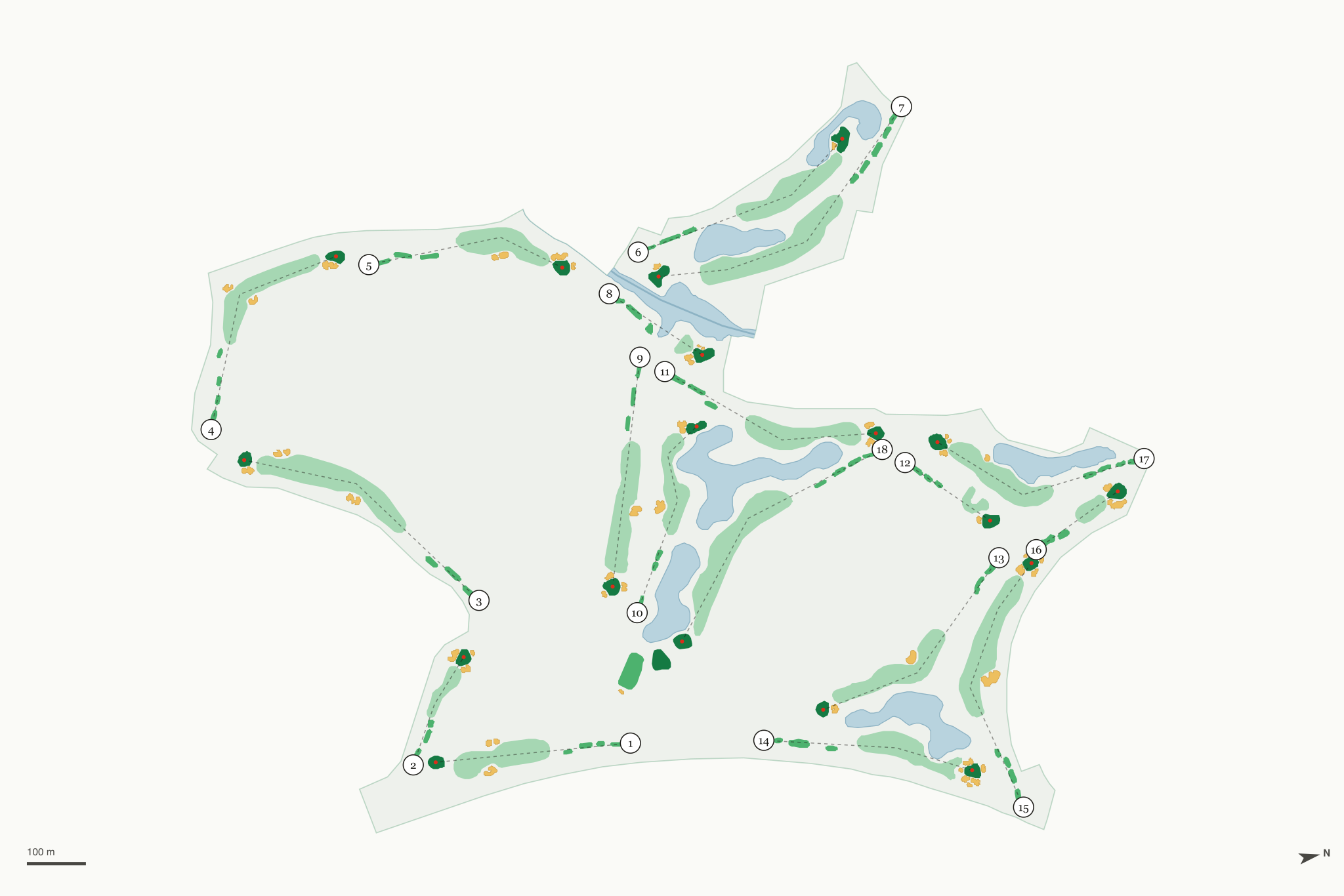 Map of Pine Lakes Golf Club